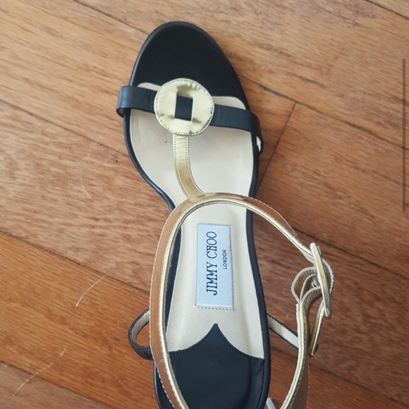 Jimmy Choo Black Gold heels 39.5 - Picture 3 of 5